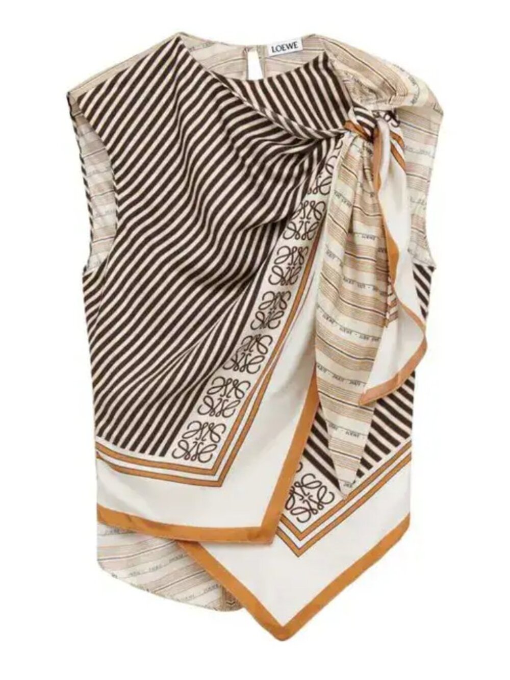 LOEWE X PAULA'S IBIZA MULTI-PRINTED LAYERED SCARF TIE TOP & PANT SET - Picture 4 of 6